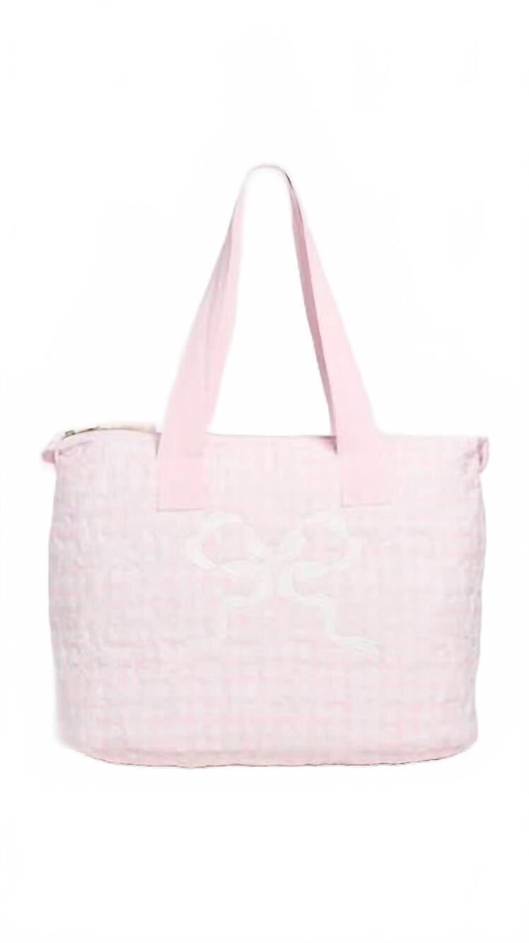 NEW LOVESHACKFANCY oran weekender tote in perennial pink